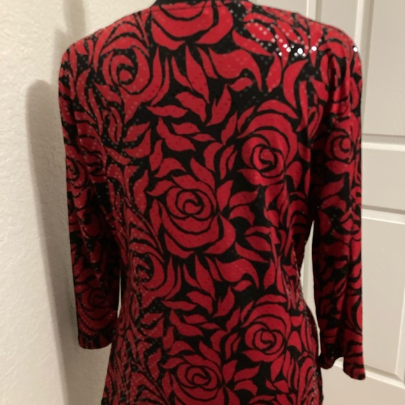 MSK Roses top with sequins - Picture 3 of 5